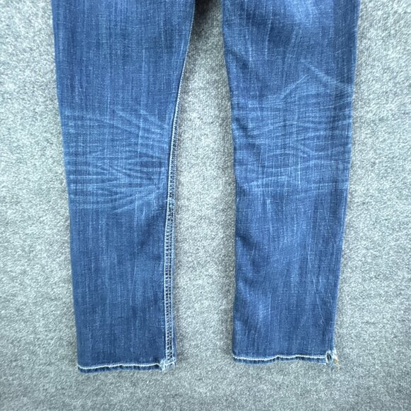 Buckle BKE Jake Jeans Mens 31L X 32 Blue Western‎ Cowboy Rodeo Straight Whiskers - Picture 6 of 16
